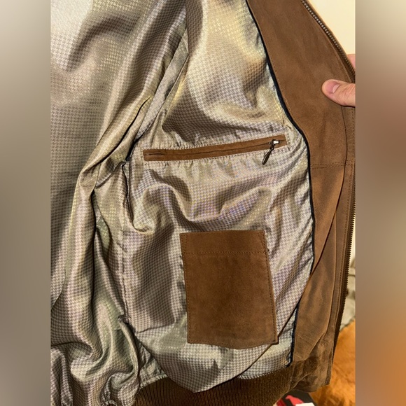 Golden Bear Tobacco Goat Suede Bomber - Picture 7 of 12